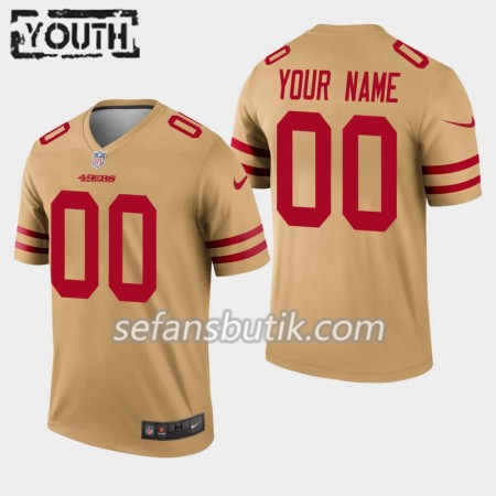 San Francisco 49ers Tröjor Custom Nike Gold - Barn San Francisco 49ers Tröjor Custom Nike Gold - Barn